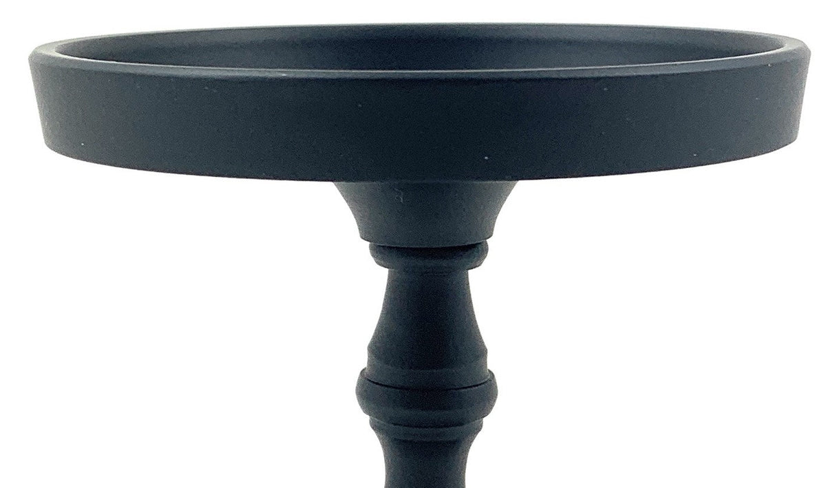 Matte Black Pillar Candle Holder, 4.5 in