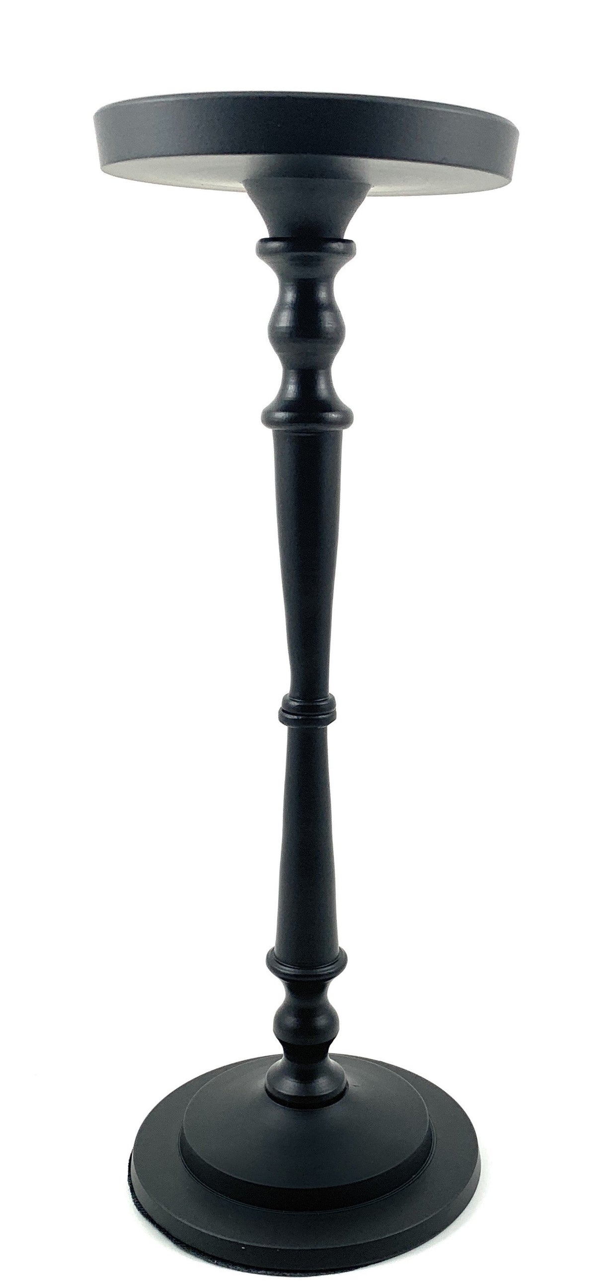 Matte Black Pillar Candle Holder, 11.5 in