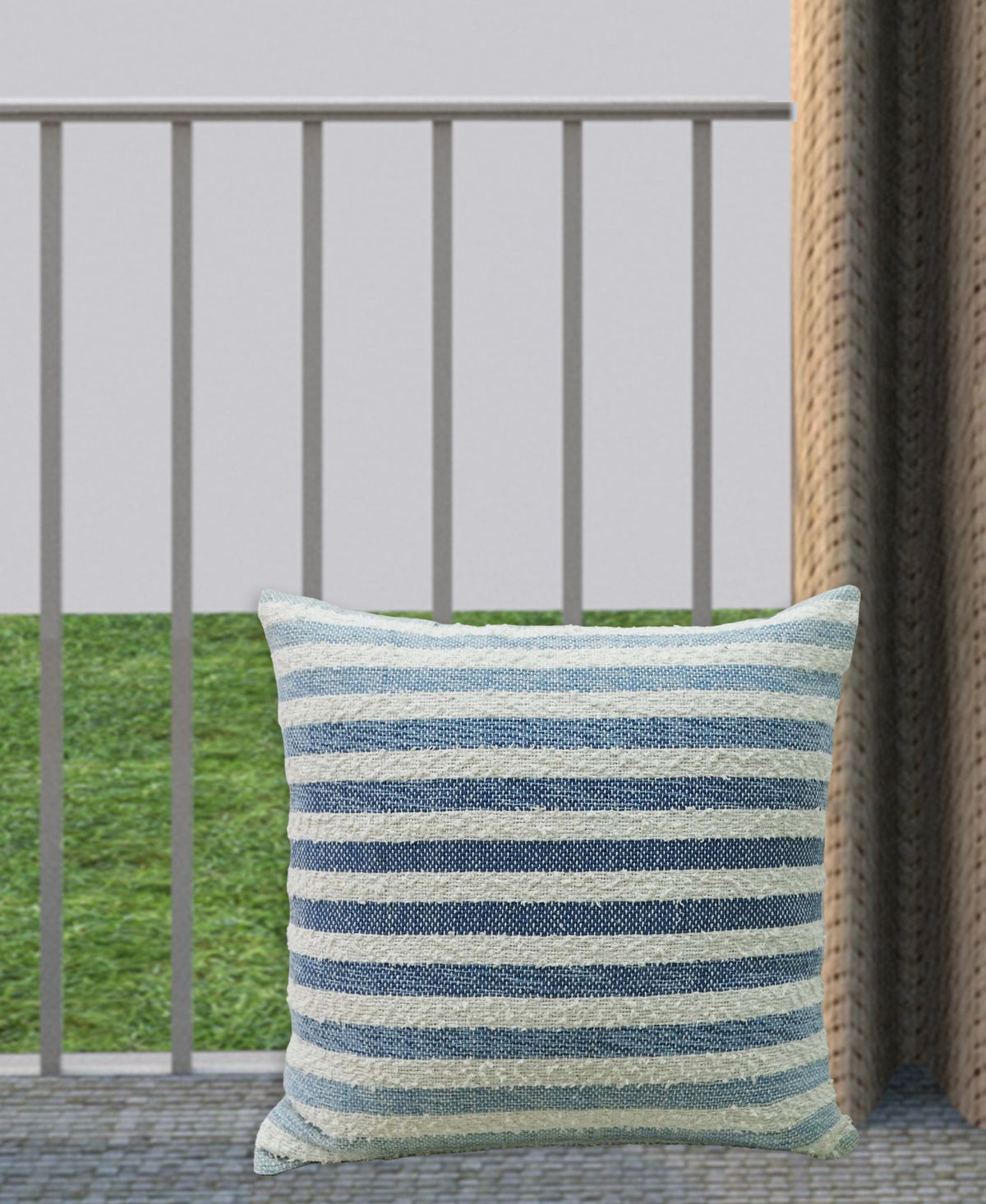 Cotton Ombre Stripe Throw Pillow, 20" x 20"