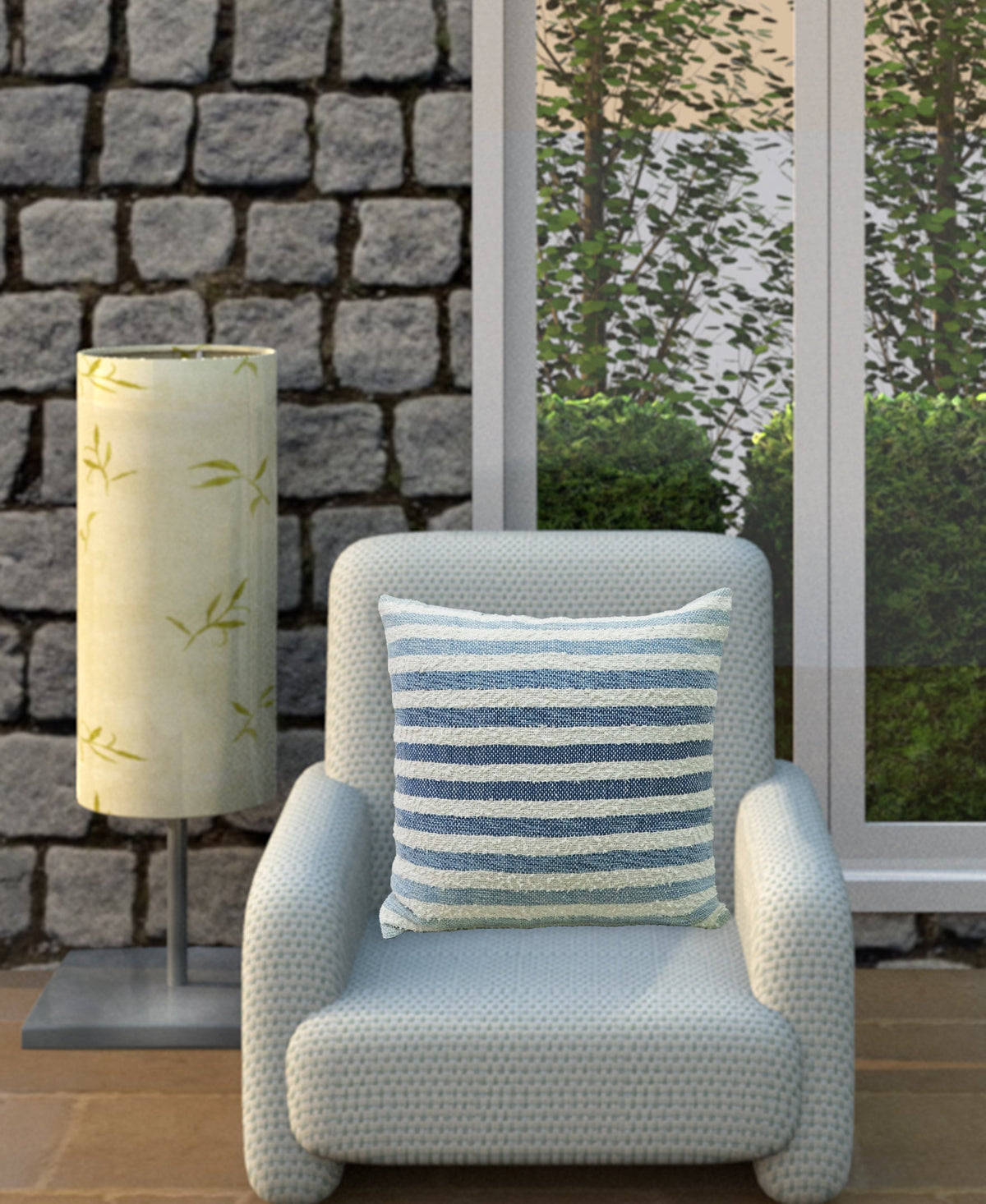 Cotton Ombre Stripe Throw Pillow, 20" x 20"