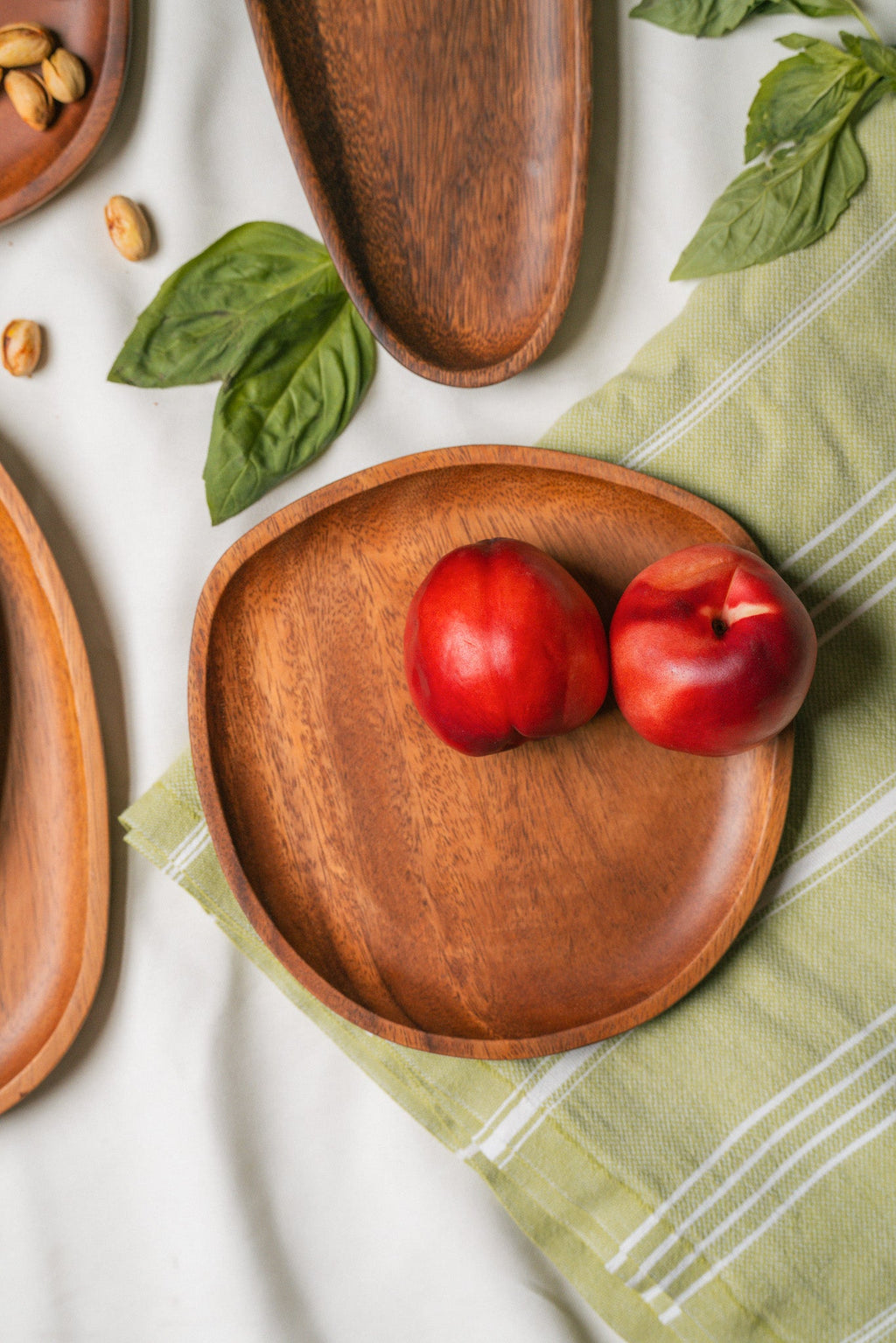 Acacia Wood Serving Plate Set