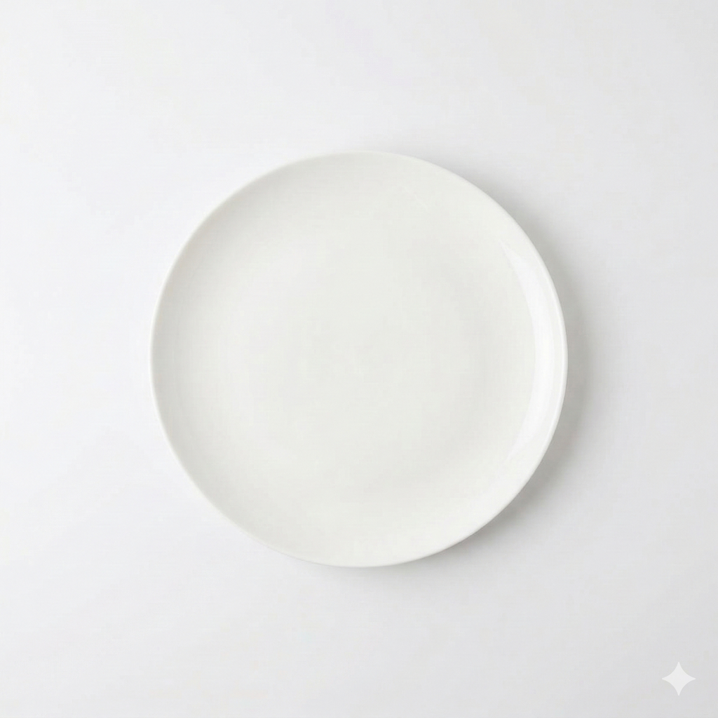 Angelic White Bread Plates, Set of 4