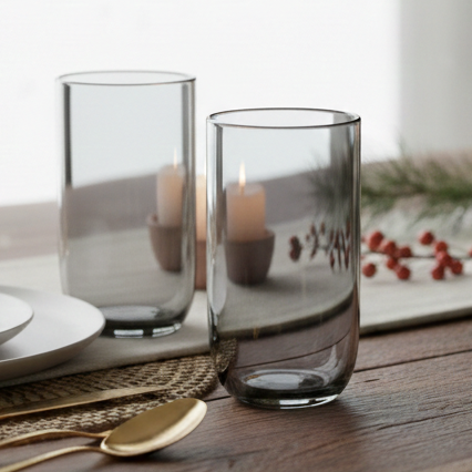 Smoke Tumbler Glasses, Set of 4