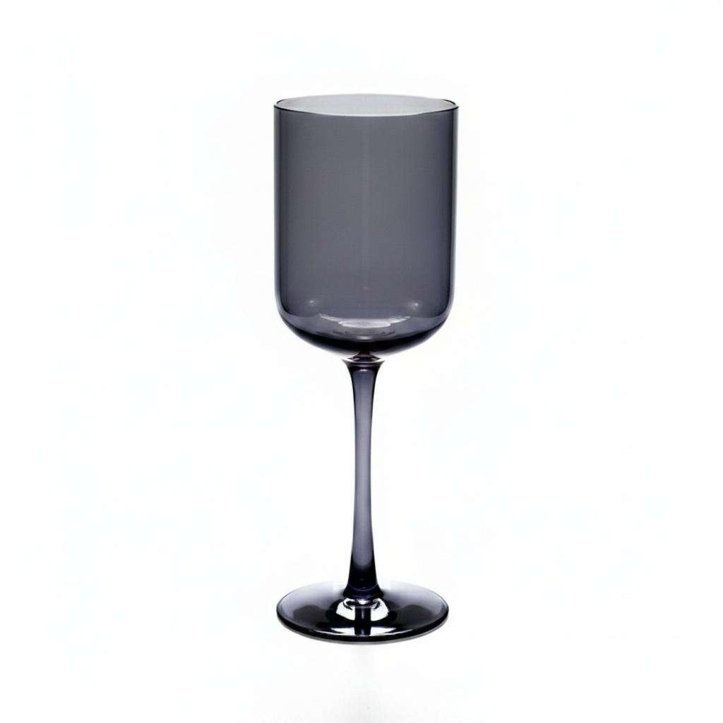 Smoky Stemmed Wine Glasses, Set of 4