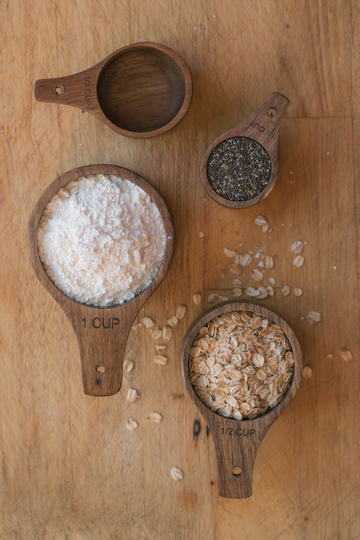 Wooden Measuring Cup Set