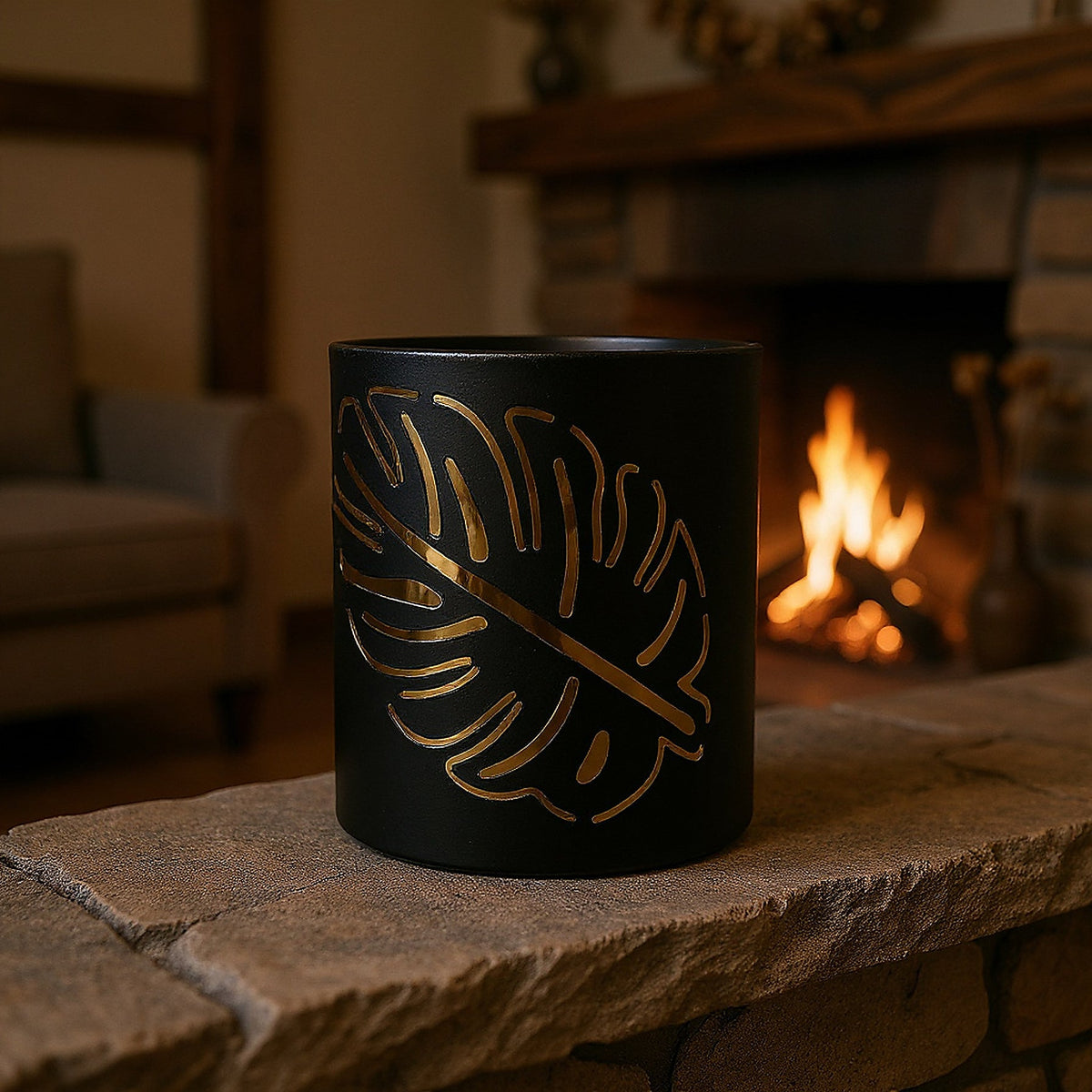 Leaf Cut-Out Votive Holder