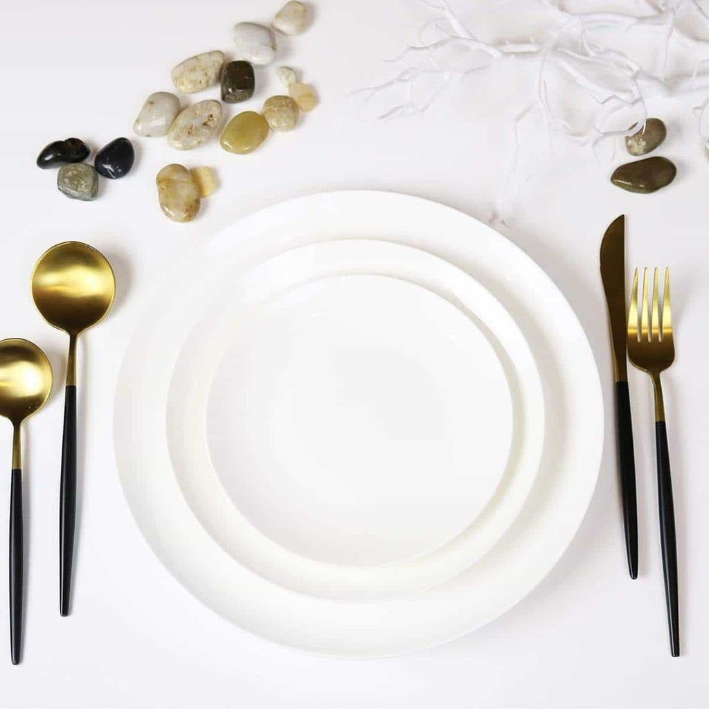 Angelic White Bread Plates, Set of 4