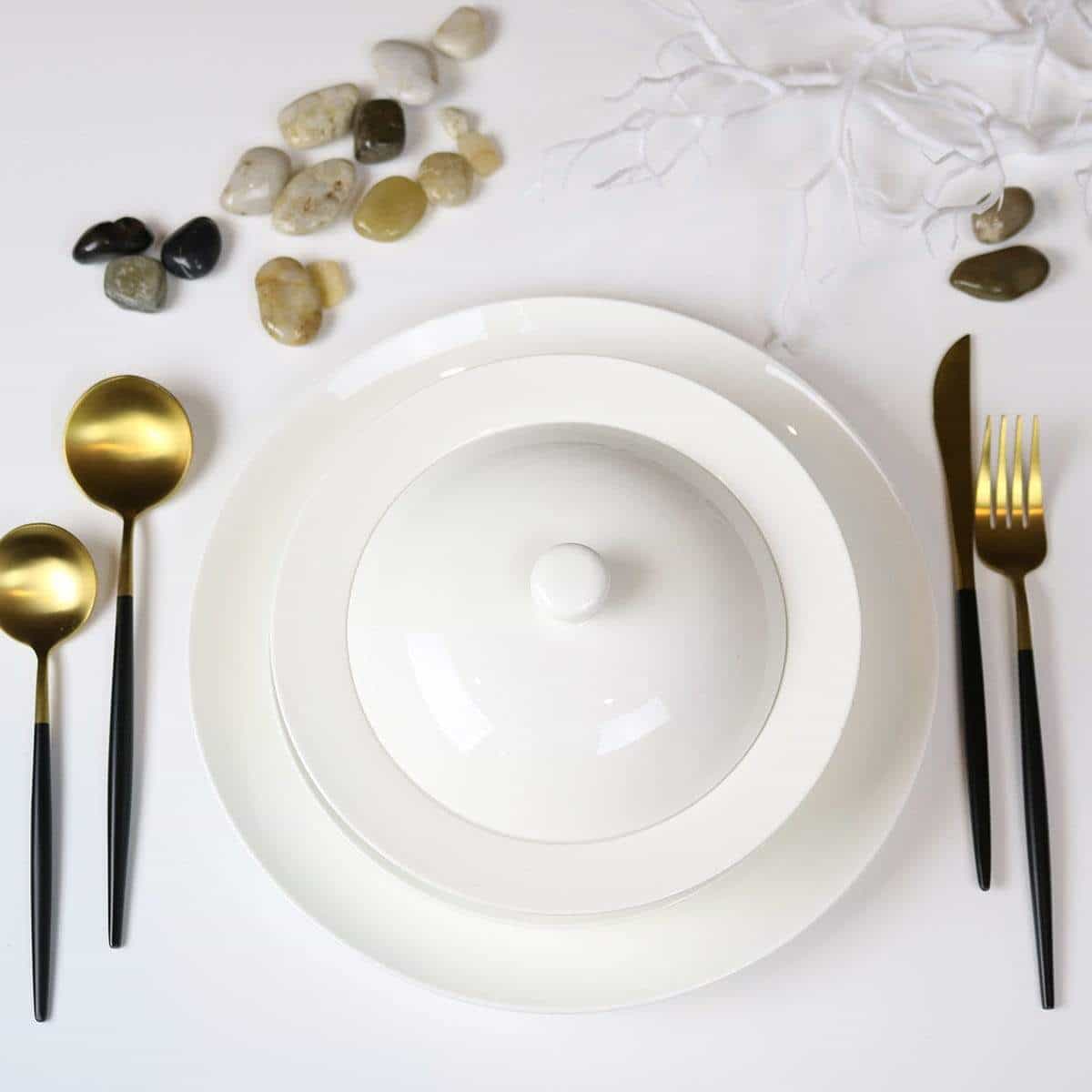 Angelic White Bread Plates, Set of 4
