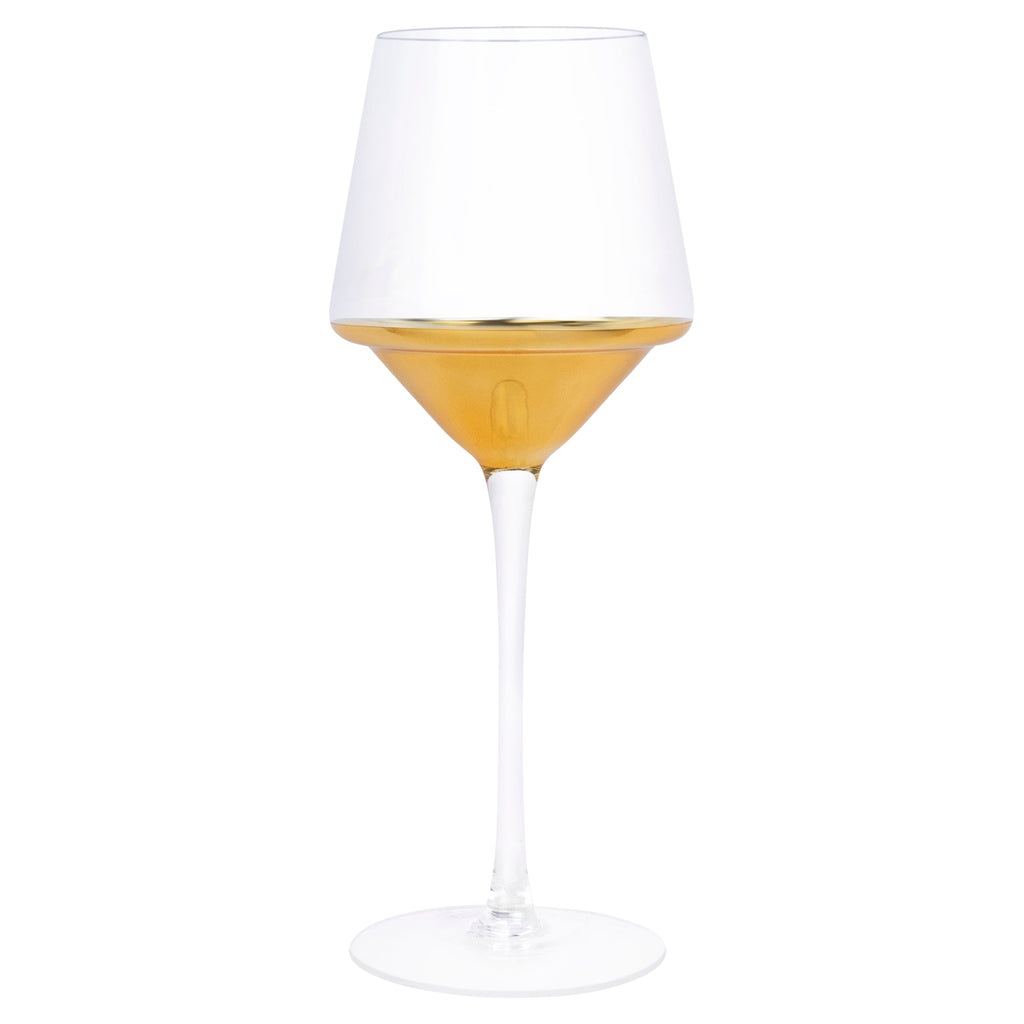 Gold Triangle Wine Glasses, Set of 4