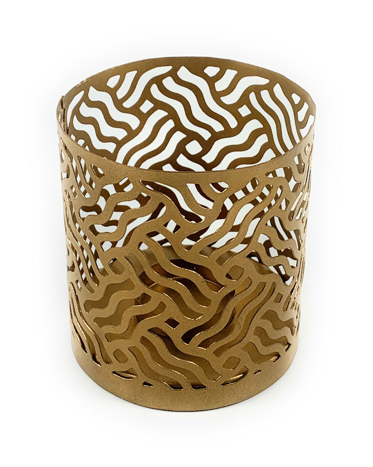 Gold Cut-Out Votive Holders, Set of 2